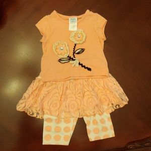 Peaches N Cream 2T Capri set